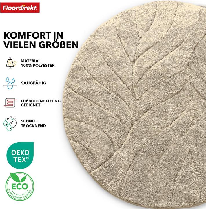 Produktbild Floordirekt Badteppich Maris Rund (120 x 120 x 3 cm)