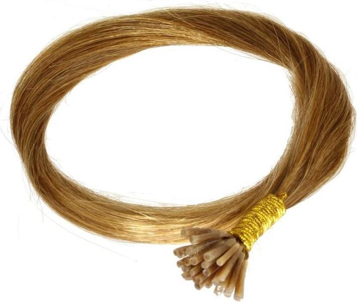 Actual product image Hair2heart Microring I-Tip Hair Extensions with Silicone Rings for Easy Application (12 Honey blonde, 40 cm)