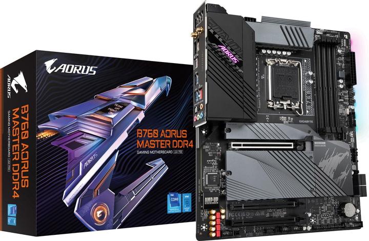Image du produit Gigabyte MB GBT Intel 1700 B760 A MASTER DDR4 (LGA 1700, Intel B760 Express, ATX)