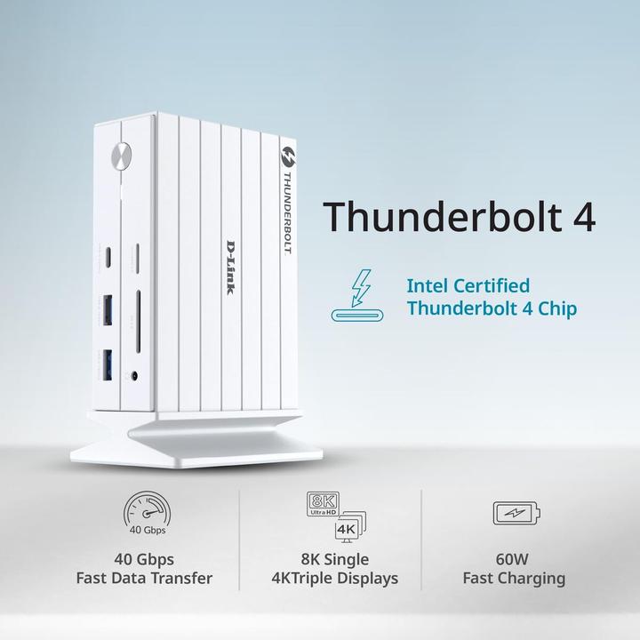 Immagine prodotto D-Link Docking Thunderbolt 4 14-in-1 DP/HDMI/3xUSB-C/5xUSB/SD-Card/LAN (14 porte)