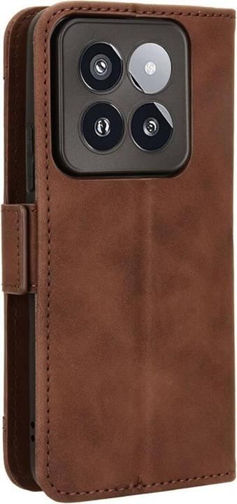 Immagine prodotto Cover-Discount Xiaomi 14 Pro - Custodia con molti scomparti per carte di credito marrone (Xiaomi 14 Pro)