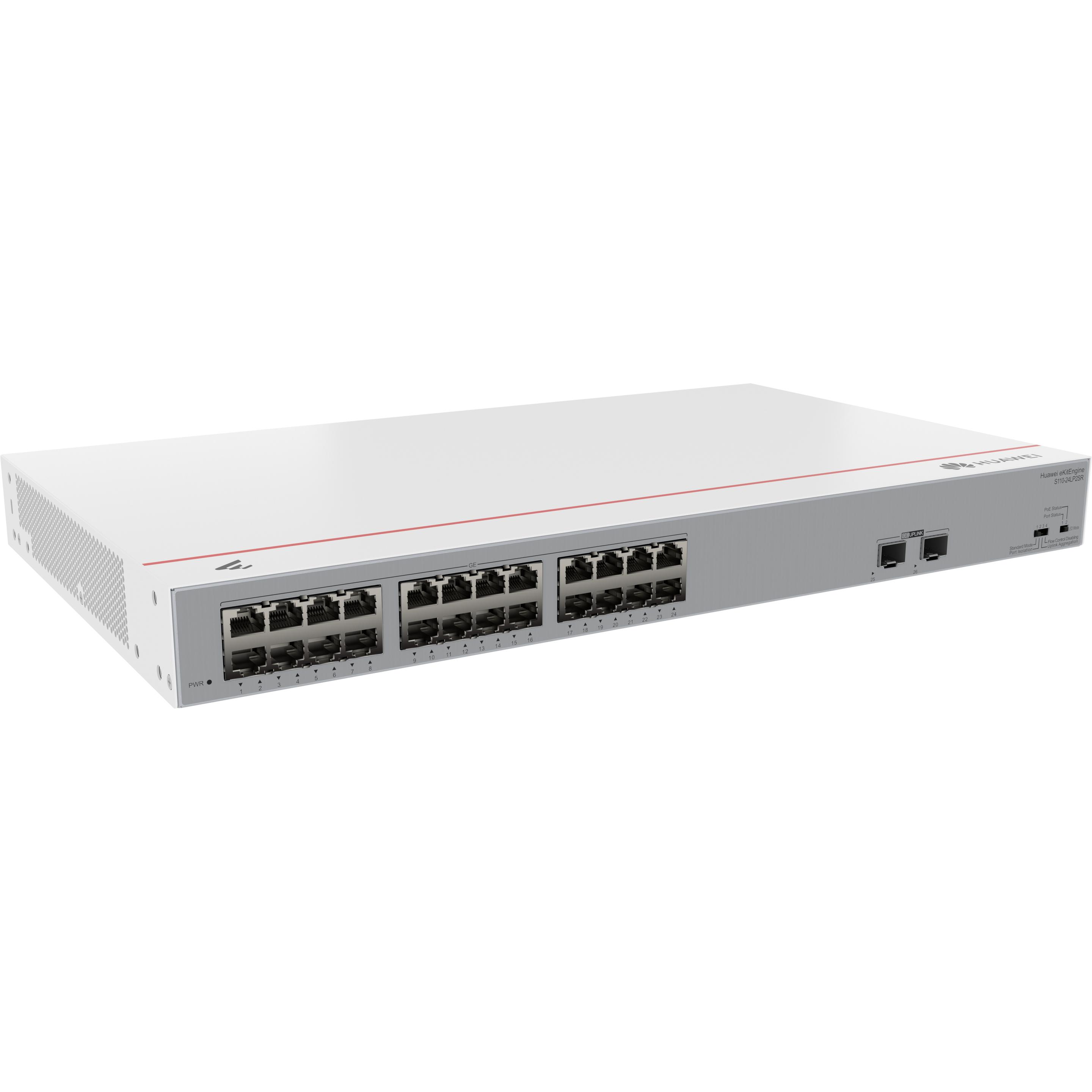 Huawei Ekit Switch S110-24LP2SR (24 Ports), Netzwerk Switch, Grau