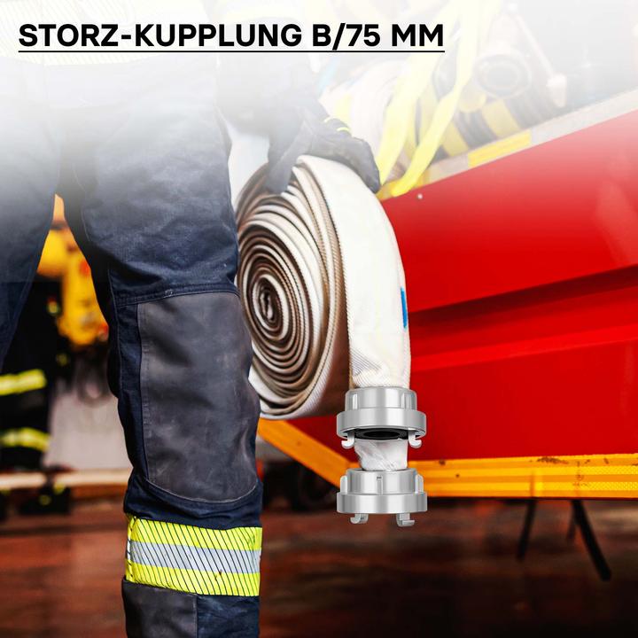 Produktbild Wiltec Storz Kupplung B 75mm Druckkupplung langer Stutzen Aluminium (Kupplung)