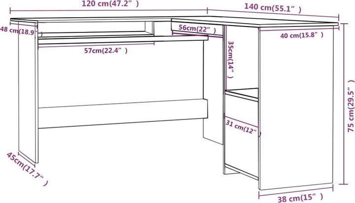 Produktbild VidaXL Dov (120 x 140 x 75 cm)