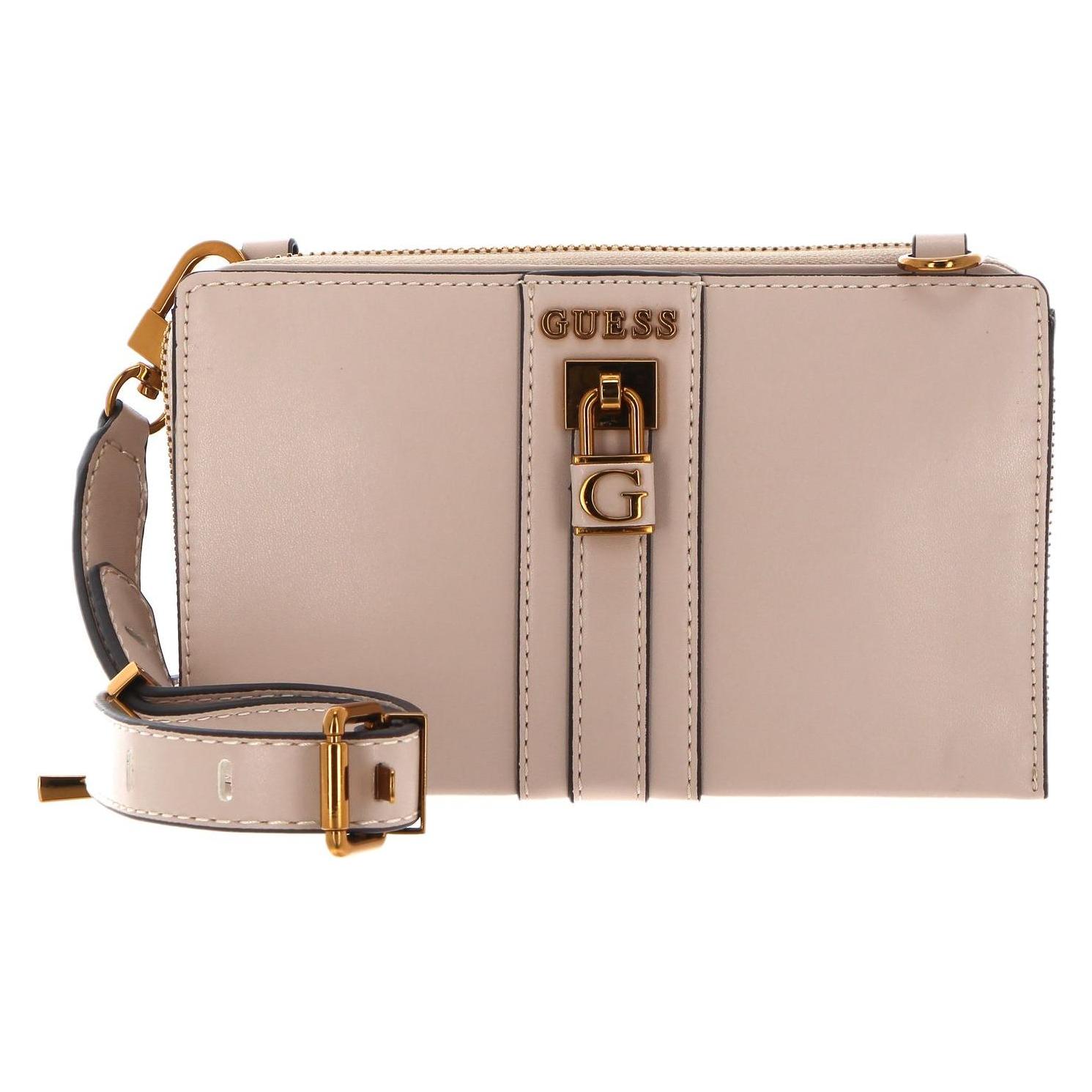 Guess, Damen, Handtasche, Ginevra Mini Girlfriend Crossbody, Beige