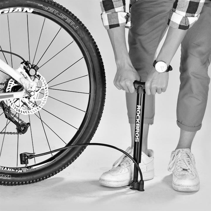 Actual product image Rockbros A320 floor bicycle pump - black