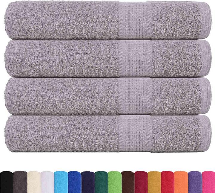 Image du produit vidaXL Serviettes 4 pcs. Gris 100x200 cm 360 g/m² 100% coton Serviette de plage (100 x 200 cm)