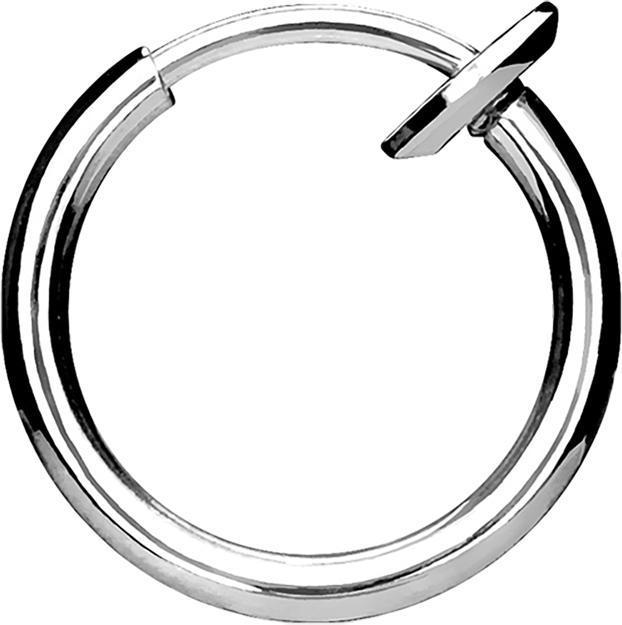 Hollywood Body Jewelry Faux anneau nasal argenté avec revêtement en titane (sans laiton, Acier chirurgical 316L)