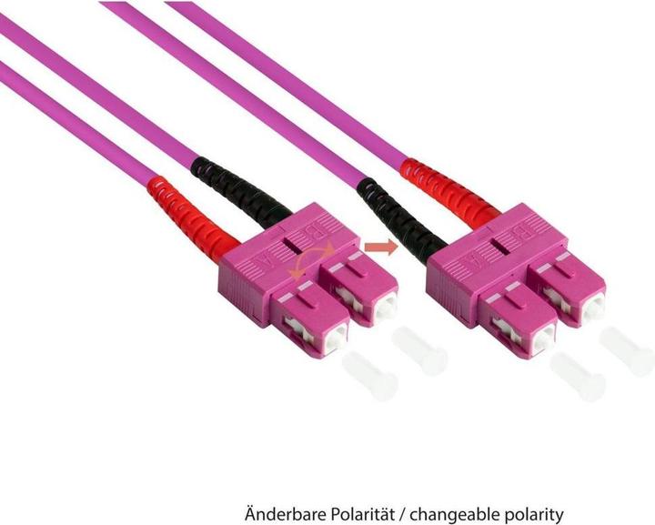 Produktbild Varia SO-33077 - Patchkabel LWL Duplex OM4 (Multimode, 50125) SCSC, LSZH, 10m (10 m)