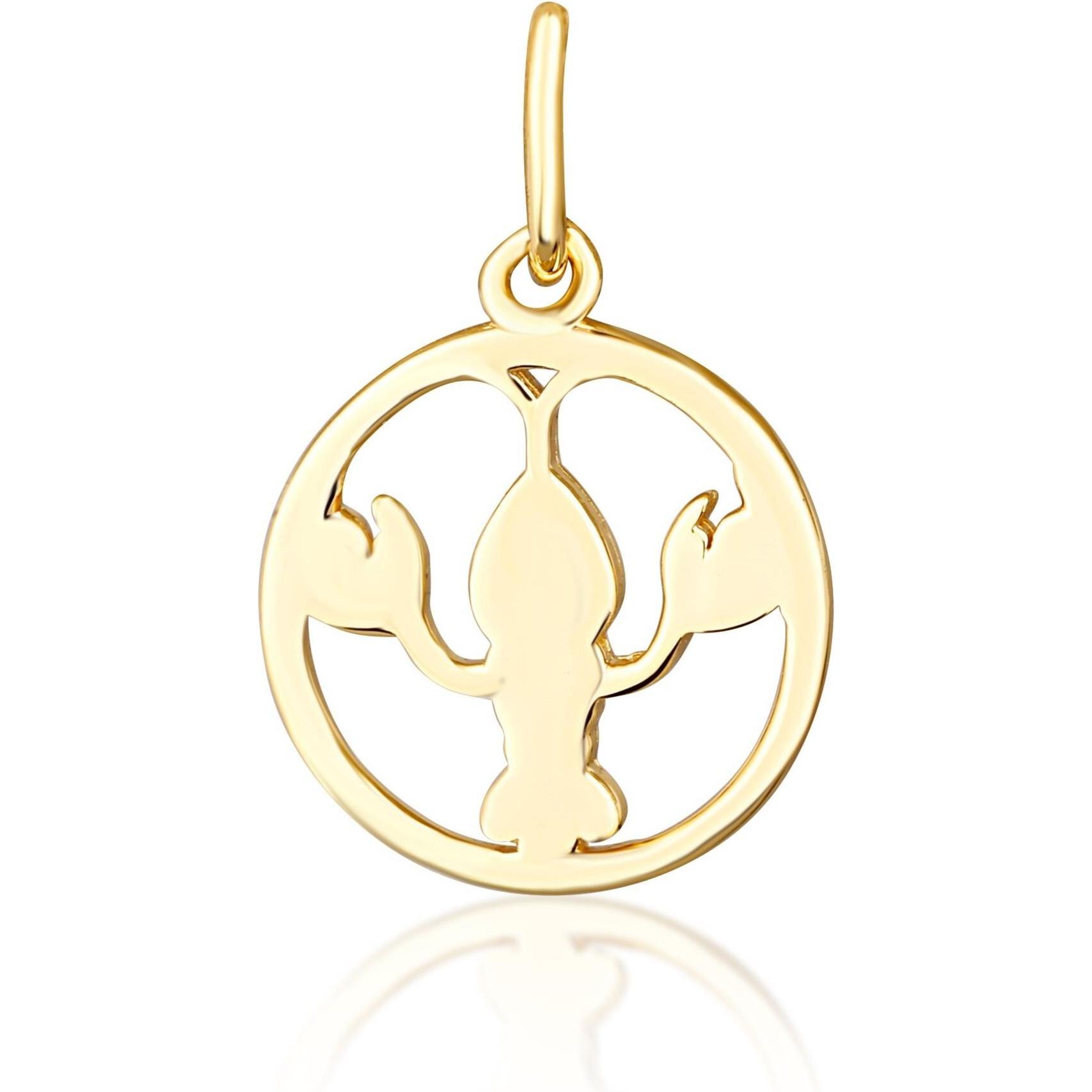 JVD, Ciondolo collana, Ciondolo segno del cancro placcato oro SVLP1080X61GORA, (placcato oro)
