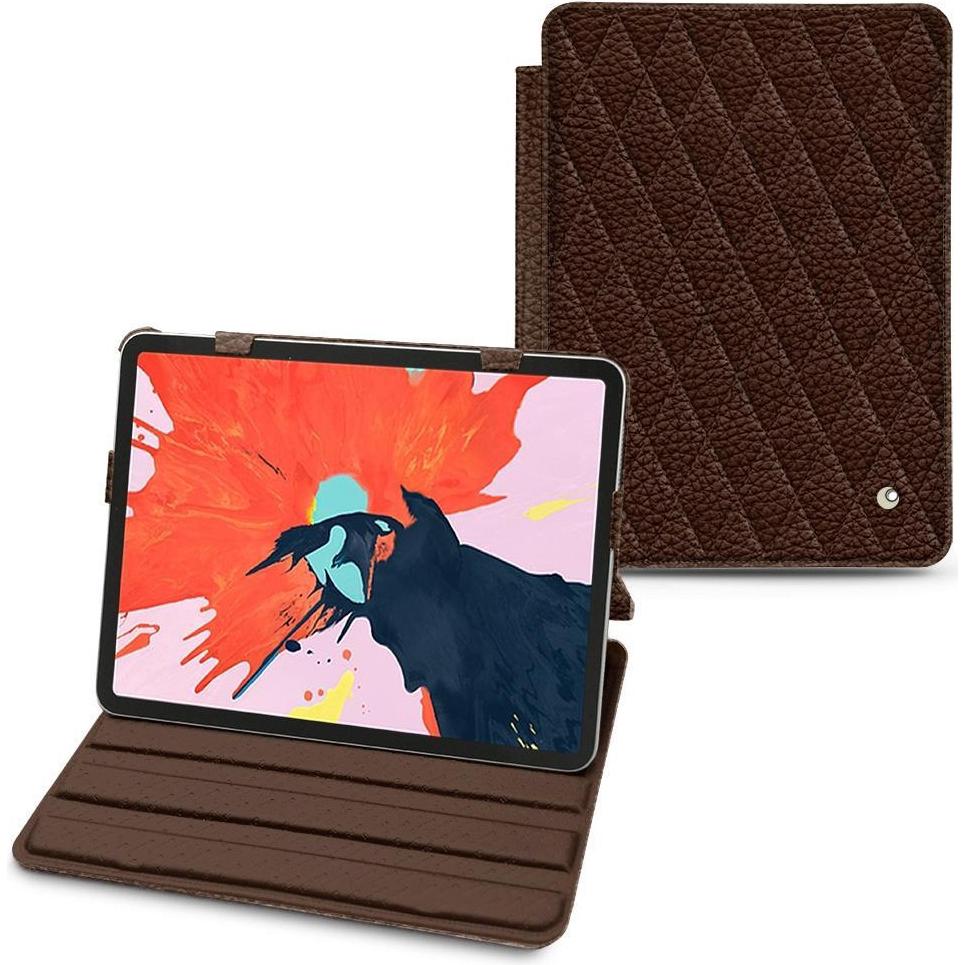 Thumbnail - Noreve Lederschutzhülle horizontal (iPad Air 2020 (4. Gen), iPad Air 2022 (5. Gen)), Tablet Hülle, Braun