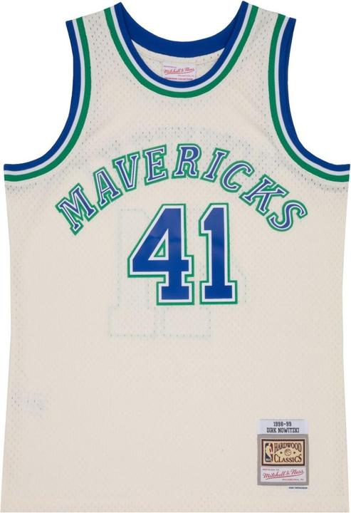 Image du produit Mitchell & Ness NBA Dallas Mavericks Dirk Nowitzki Off White Team Color Maillot Swingman Hommes (S)
