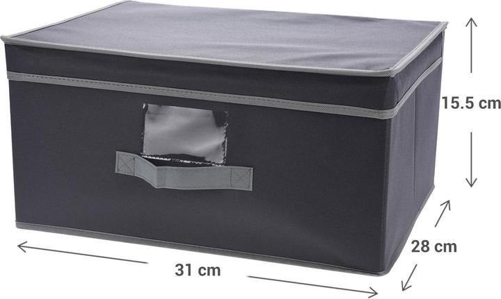 Actual product image Storage Solutions Storage box with lid & handle, set of 4 (28 cm, 4x)