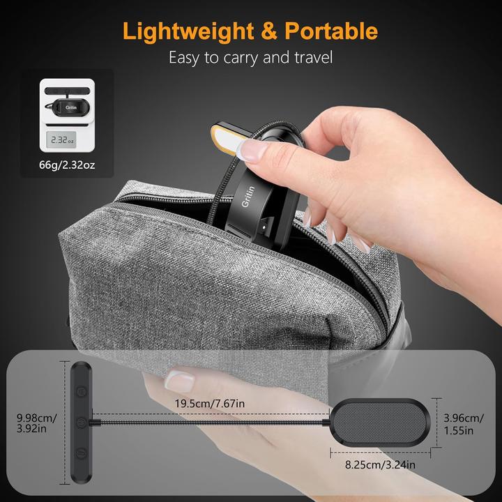 Actual product image Gritin LED reading lamp book clamp