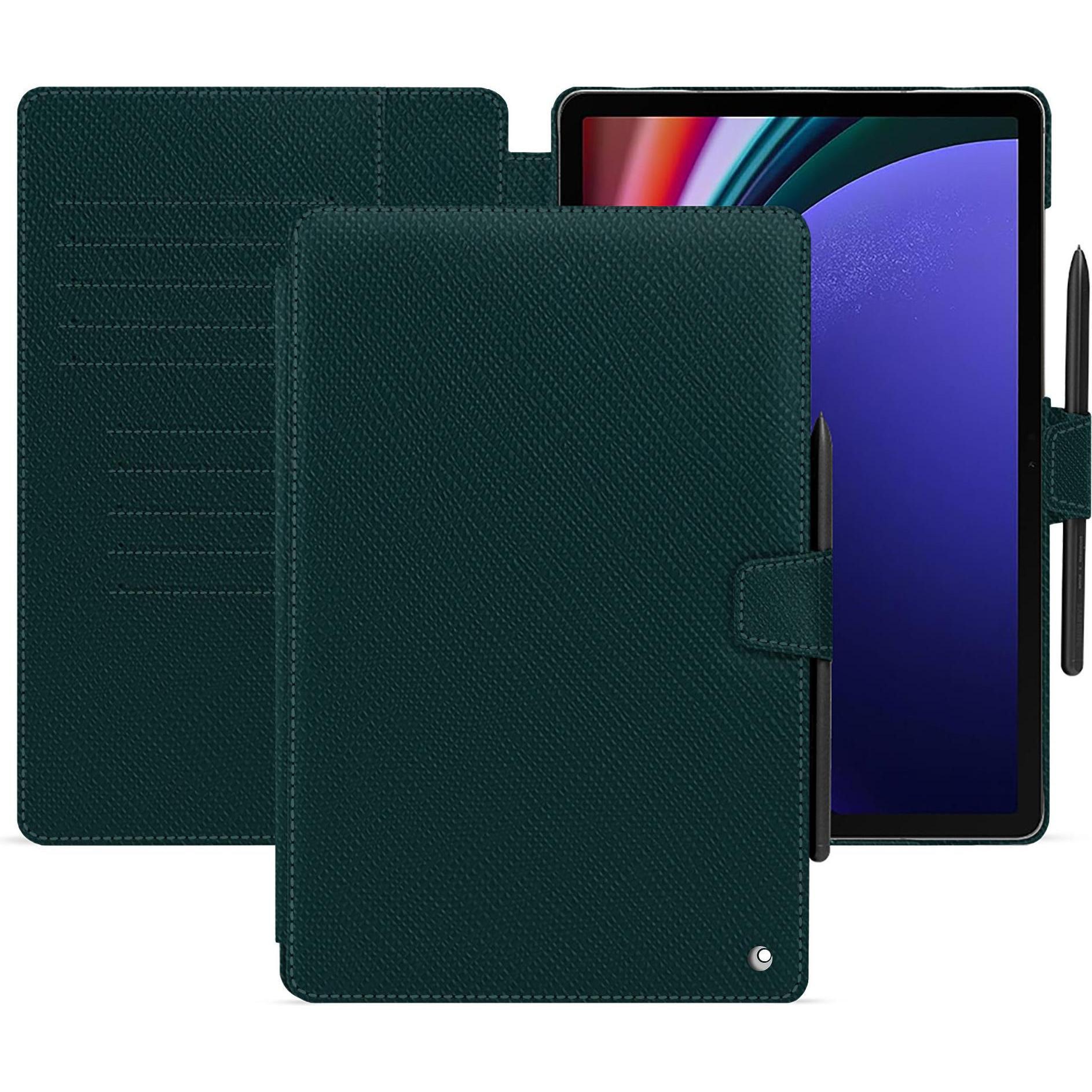 Noreve Lederschutzhülle Samsung Galaxy Tab S9+ (Galaxy Tab S9+), Tablet Hülle, Grün
