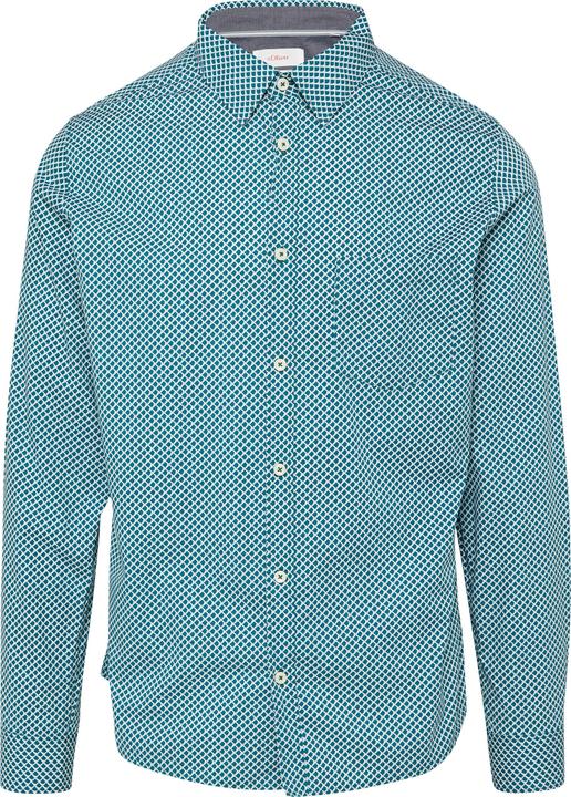 Immagine prodotto s.Oliver Hemd Slim Fit: Gemustertes Hemd aus Baumwollstretch (S)