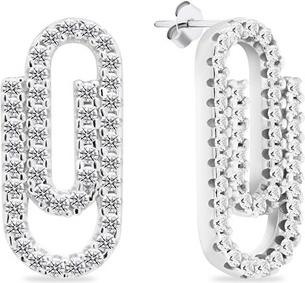 Produktbild Brilio Silver - Original silver earrings with clear zircons EA996W