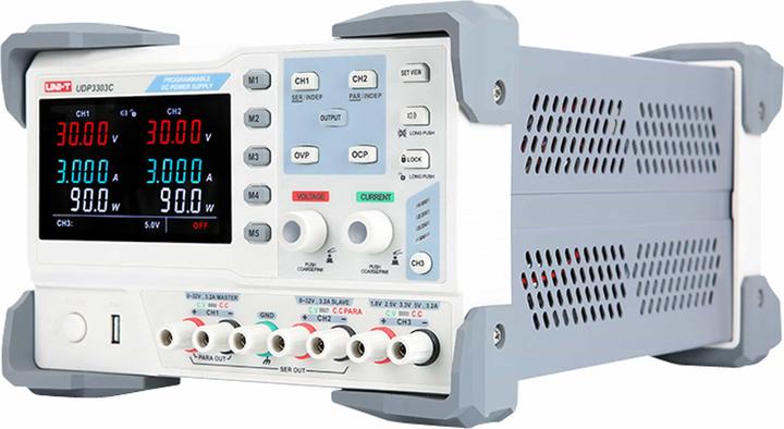 Actual product image Uni-T Laboratory power supply UDP3303C, 3-channel, RS232, 0...30 V, 0...3 A, 195 W