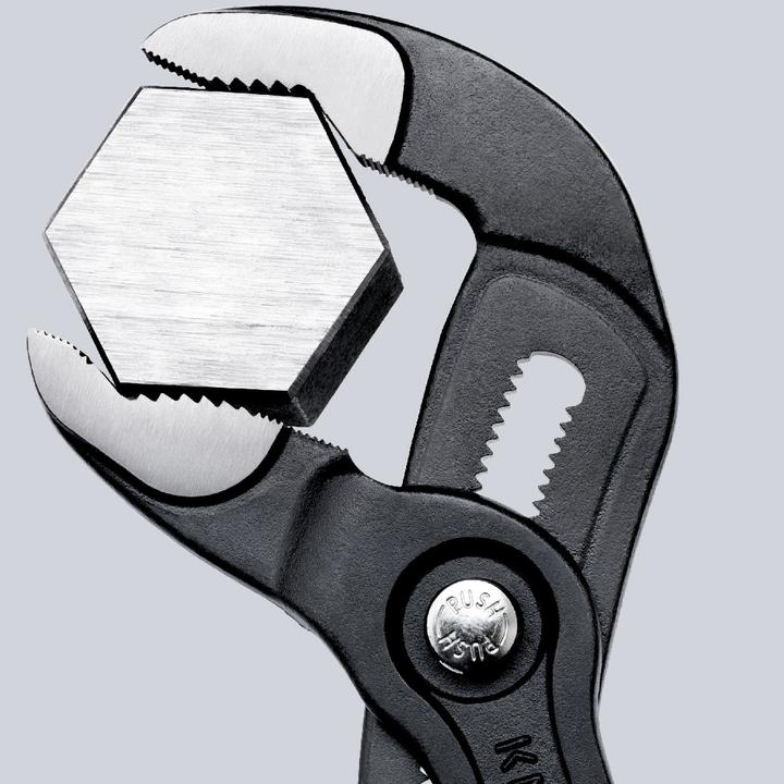 Produktbild Knipex Wasserpumpenzange Cobra® L.300mm Spann-W.70mm BK grau atram. pol. Griffe 2Komp.-Hüllen Mehrkompon... (300 mm)