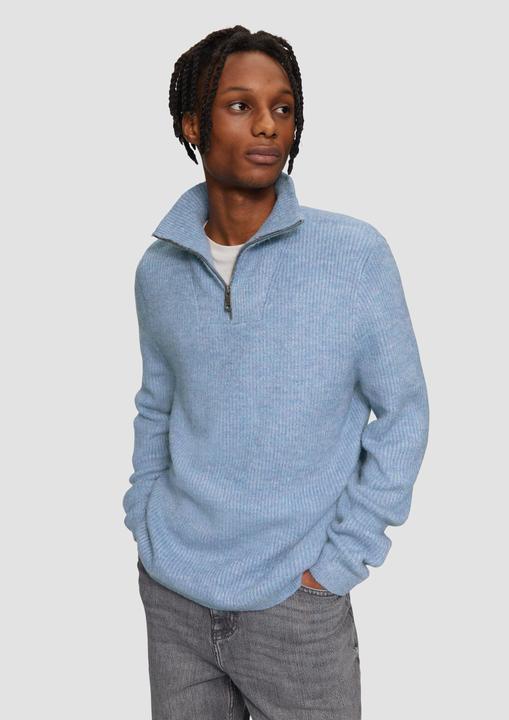 Produktbild S.Oliver Strickpullover Strick-Troyer mit Rippstruktur (S)