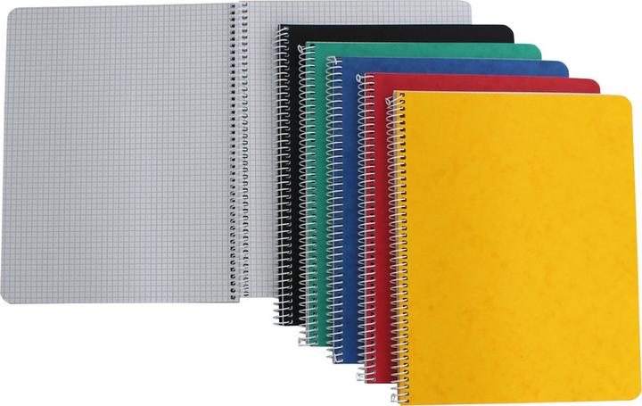 Image du produit Naturaline Cahier à spirales avec couverture en carton comprimé (A5, Quadrillé, Couverture rigide)
