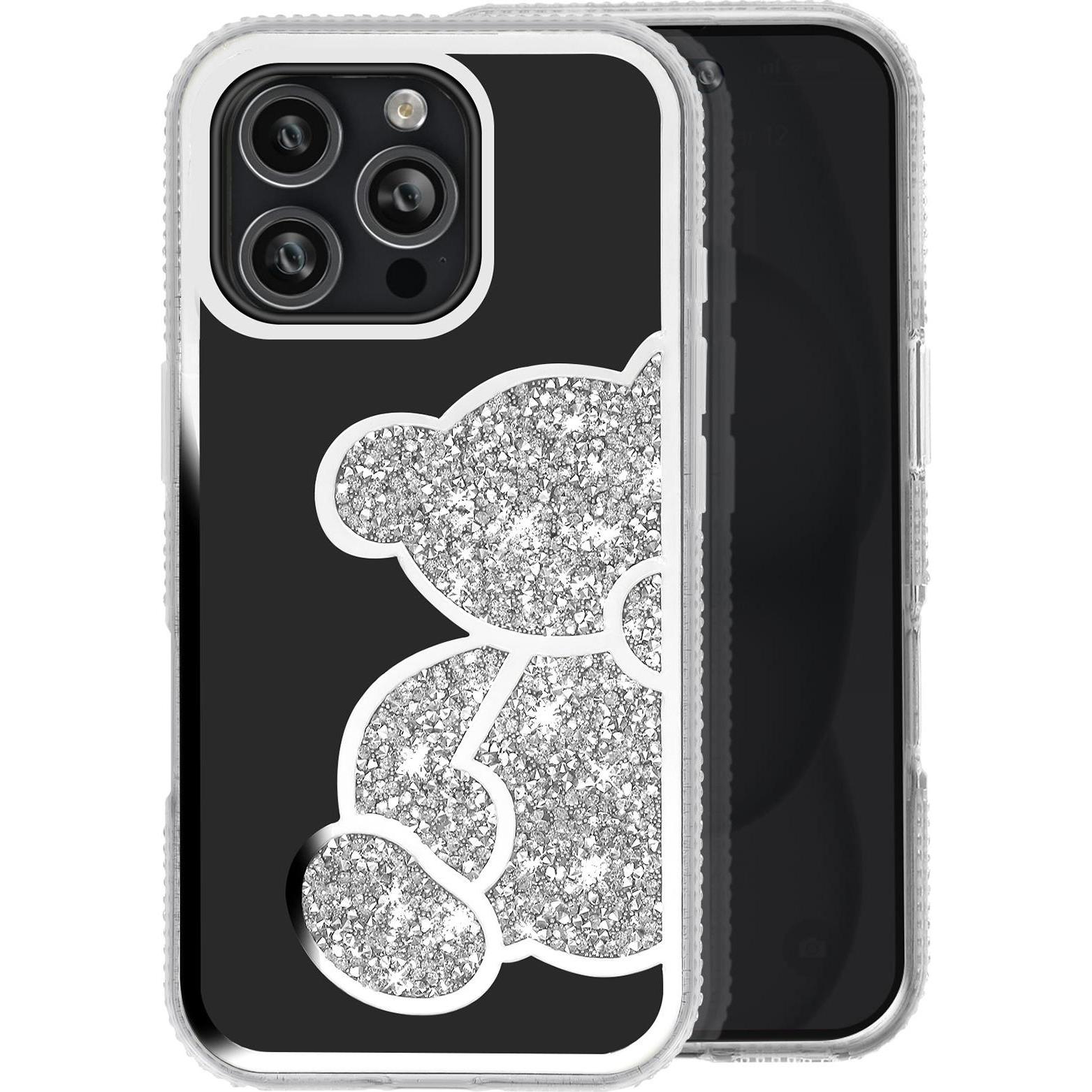 Avizar SparkleBear Case Series (Apple iPhone 16 Pro), Smartphone Hülle, Grau