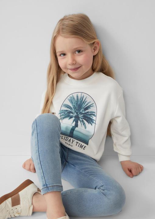 Produktbild S.Oliver Sweatshirt Oversize-Sweatshirt mit Frontprint (158, 164)