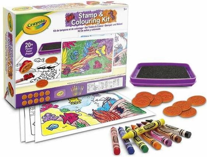 Produktbild Crayola - Stamp & Colour Set with Stamps and Wax Crayons, Creative Activity for Children, Animals, A