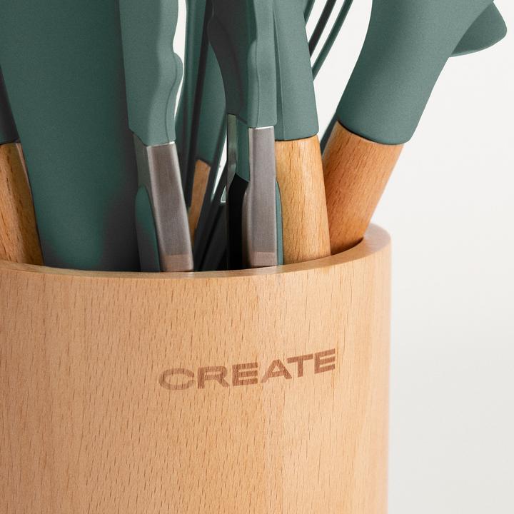 Image du produit Create Küchenutensilien-Set - Silikon und Holz