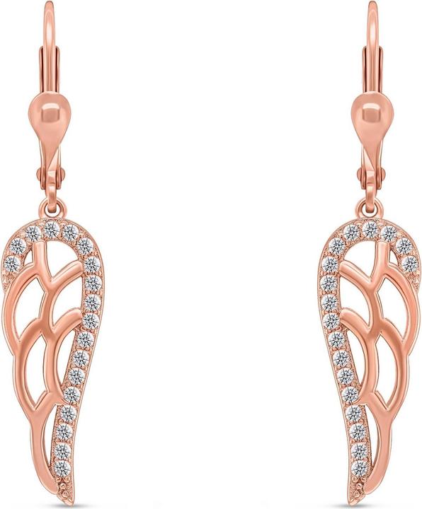 Image du produit Brilio Silver - Belle boucle d'oreille en bronze Angel wing EA330R