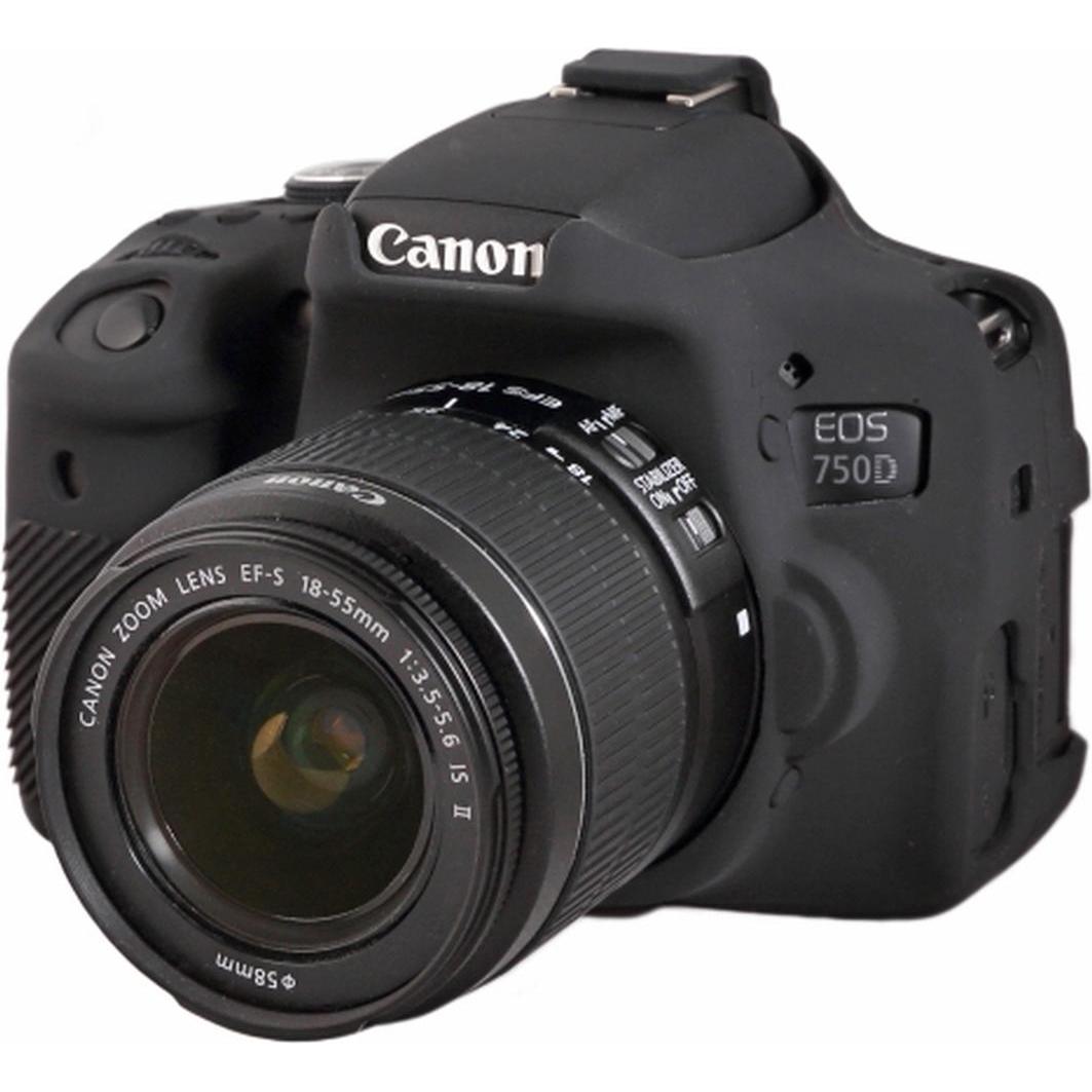 Thumbnail - easyCover Silikon-Schutzhülle für Canon 750D (Hülle, EOS 750D), Kameraschutz, Schwarz