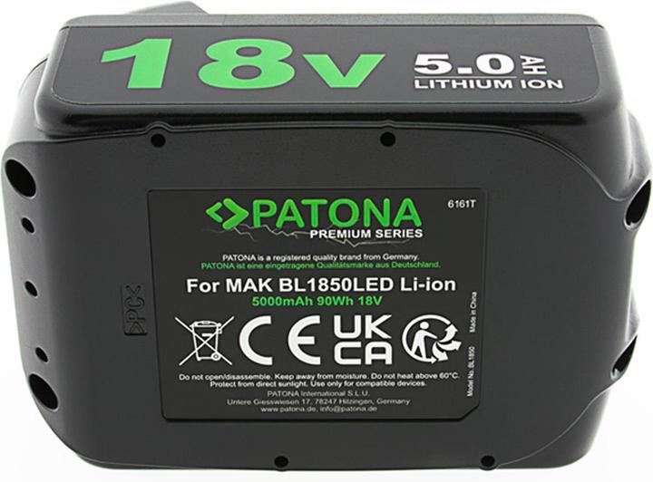 Productafbeelding Patona Akku Makita BL1850LED 18 V LXT (18 V)
