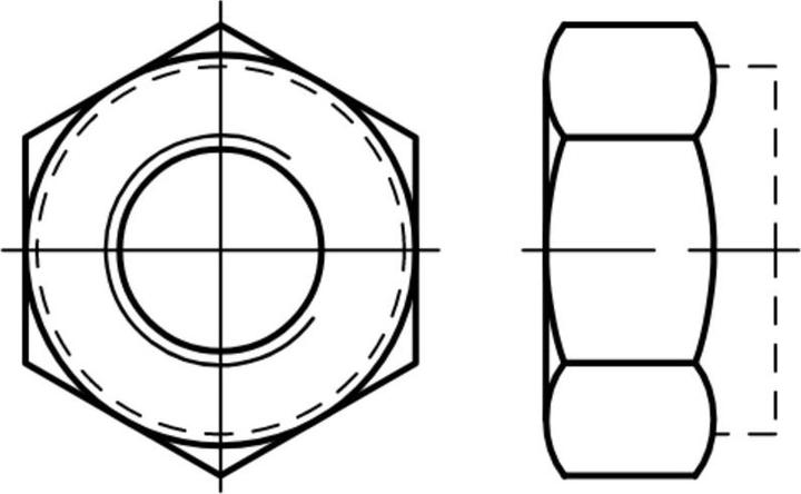 Produktbild Sechskantmutter DIN 985 m.Klemmteil M 6 8 (=M 5 = 6/8 ) galvanisch verzinkt