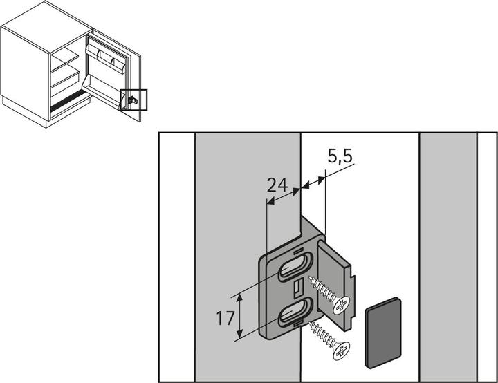 Immagine prodotto Hettich Raccordo a trascinamento per frigoriferi da incasso (1 pz.)