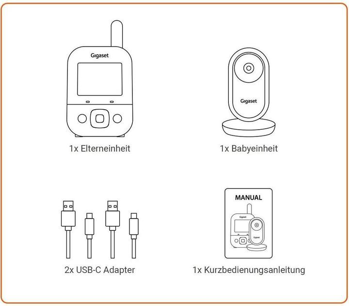 Immagine prodotto Gigaset Baby 300 Video CH Version (Audio del baby monitor, Video e audio, 300 m)