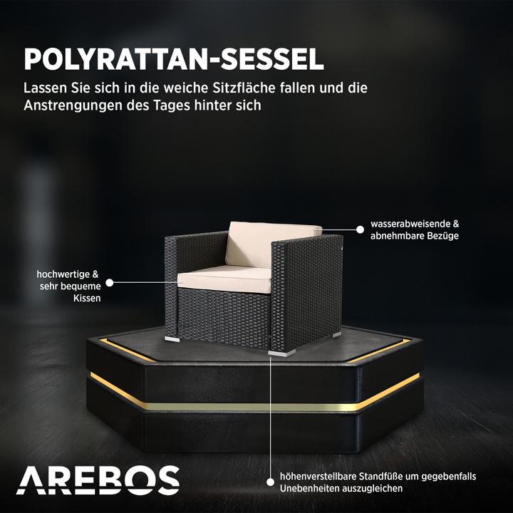 Produktbild Arebos Polyrattan - Sitzgruppe