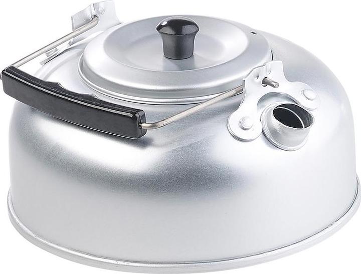 Actual product image Semptec Aluminium camping kettle with tea strainer and insulated handle, 0.75 l