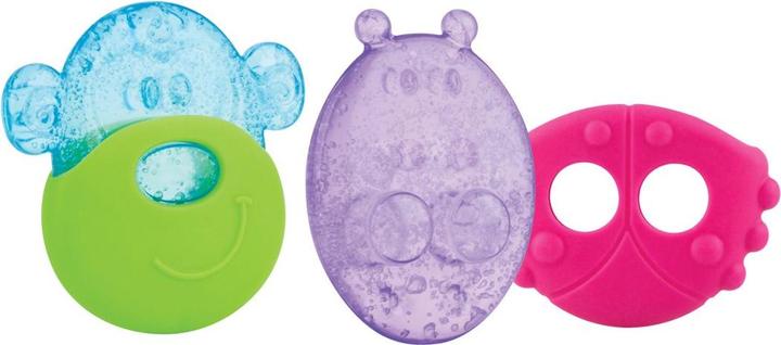 Actual product image Nuby Cooling bite ring animals with cover (3 Months)
