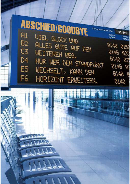 ABC Abschiedskarte A4 (1 Stk.)