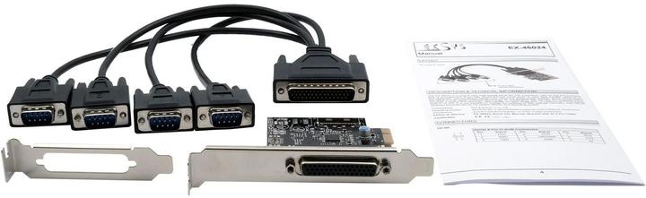 Immagine prodotto Exsys Scheda seriale RS-232 PCIe 4S di GmbH, cavo Octopus (ASIX)