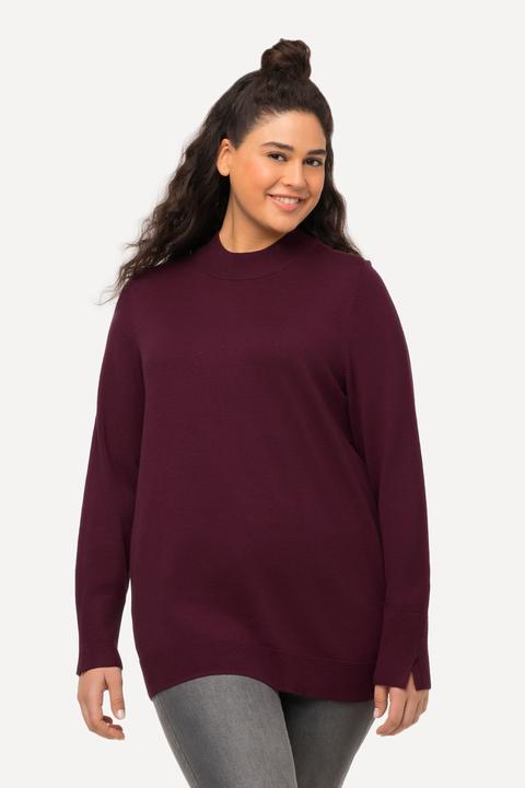 Produktbild Ulla Popken Pullover, Stehkragen, Langarm, Rippbündchen (56)