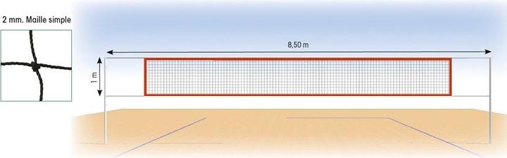 Actual product image Hasbro Beach volleyball net 2 mm polyamide Tremblay