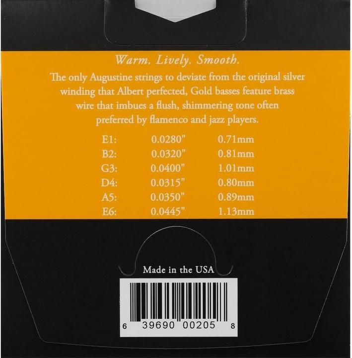 Actual product image Augustine Gold rate (6 x, Guitar, 0.04")