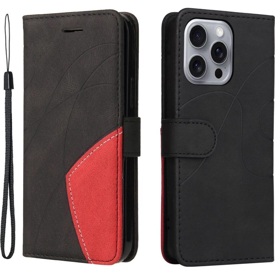 Cover-Discount iPhone 16 Pro - Zweifarbige Etui Hülle (Apple iPhone 16 Pro), Smartphone Hülle, Schwarz