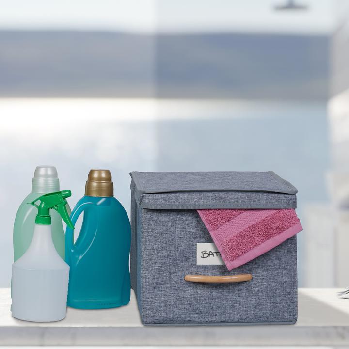 Image du produit Relaxdays 2x bacs de rangement (30 x 42.5 x 25 cm, 27 l)