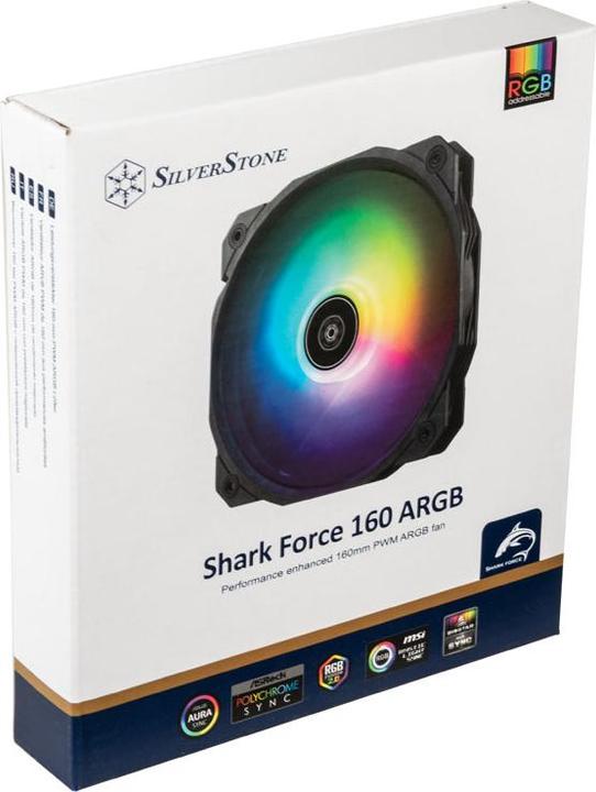 Actual product image Silverstone Shark Force 160 ARGB (160 mm, 1 x)
