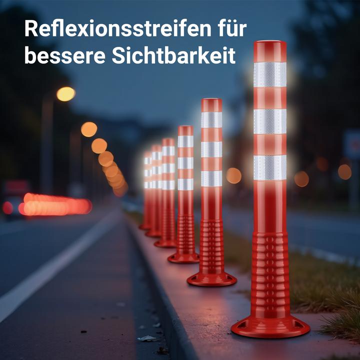 Produktbild Wiltec 2x Absperrpfosten Ø20x75cm Sperrpfosten mobile Absperrung Poller flexibel