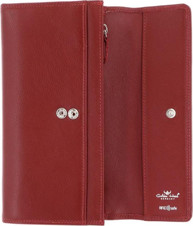 Actual product image Golden Head Polo wallet RFID leather 19.5 cm