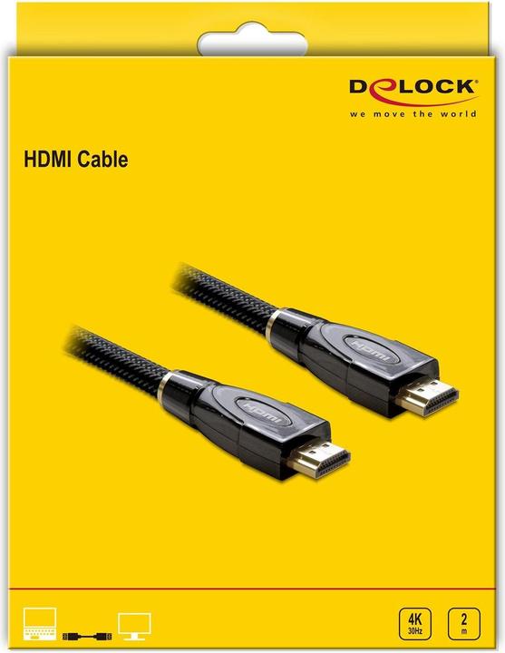 Produktbild Delock HDMI (Typ A) — HDMI (Typ A) (2 m, HDMI, 1.4)