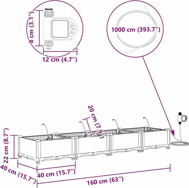 Produktbild vidaXL Garten-Pflanzgefäss